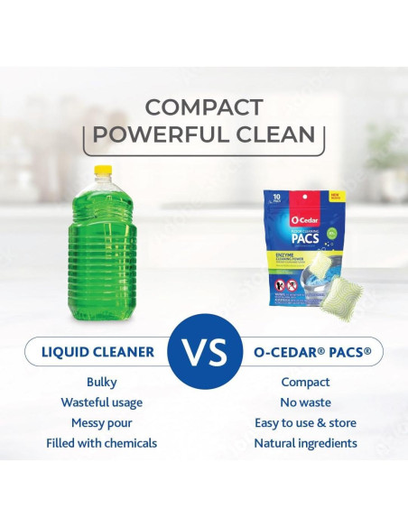 Limpiador de Suelos Duros O-Cedar PACS 10 Unidades Aroma Cítrico