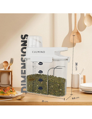 Contenedor de Cereal Hermético Culmino 1.8L BPA Libre