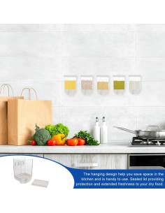 Dispensador de Cereal DOITOOL 1000ml Colgante Blanco 2