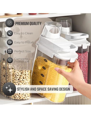 Contenedor de Cereal Hermético Culmino 1.8L BPA Libre