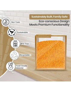 Dispensador de Alimentos de Bambú SAiAiRA 3L Ecológico 2