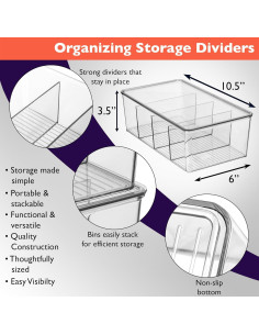 Contenedores de Plástico ClearSpace 2 Paquete con Divisores 2
