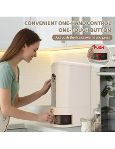 Dispensador de arroz Triiter 11 kg con taza medidora blanco 2