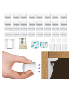 Bloqueos Magnéticos TTMALL para Gabinetes - 16 Piezas y 3 Llaves