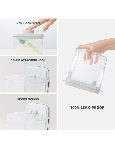 Contenedor de viaje hermético Tourdeus 1000ml transparente