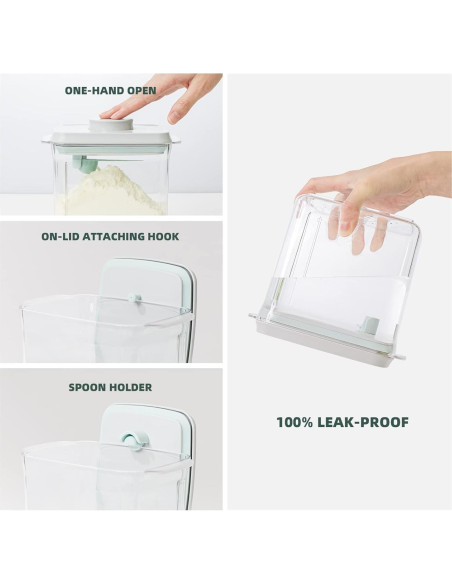 Contenedor de viaje hermético Tourdeus 1000ml transparente