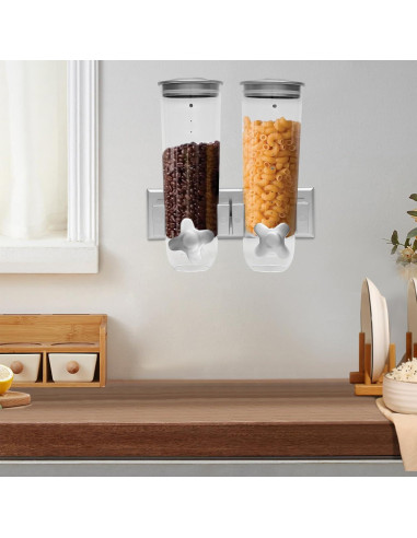 Dispensador de Alimentos Montado en Pared GEYOUTANG 3L Blanco