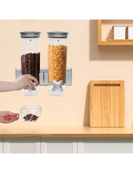 Dispensador de Alimentos Montado en Pared GEYOUTANG 3L Blanco