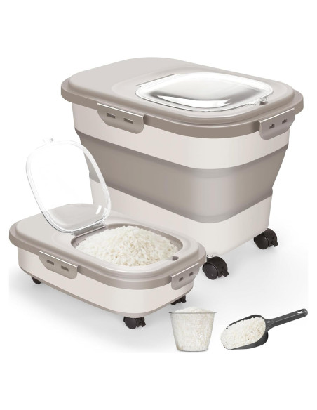 Contenedor de Almacenamiento Hermético SSAWcasa 20L con Ruedas