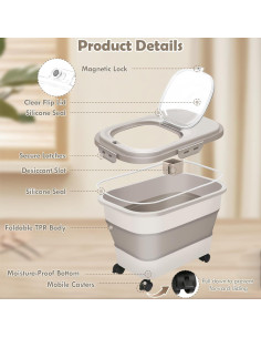 Contenedor de Almacenamiento Hermético SSAWcasa 20L con Ruedas 2