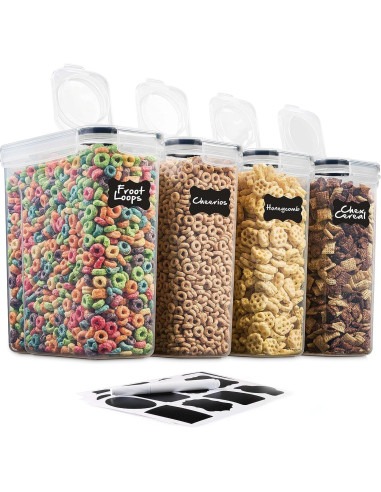 Set de 4 Contenedores Herméticos Seseno 4L para Alimentos