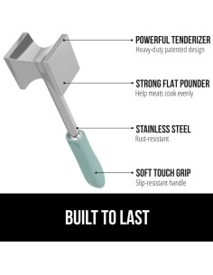 Aplastador de Carne Doble Lado Gorilla Grip 0.27 kg Menta 2