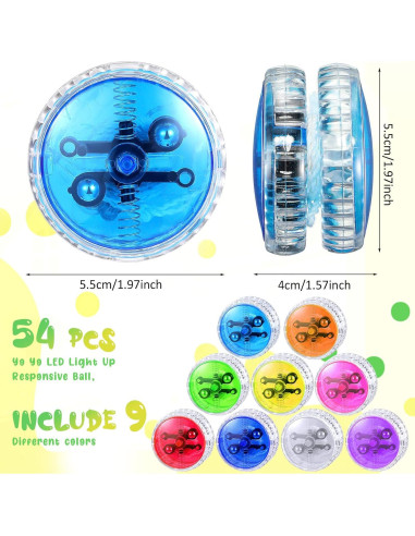 54 Piezas Yo Yo LED Iluminado Yunsailing para Niños