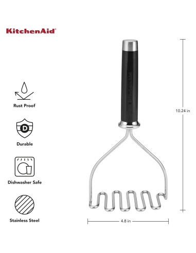 Prensador de Alimentos KitchenAid 26 cm Acero Inoxidable Negro