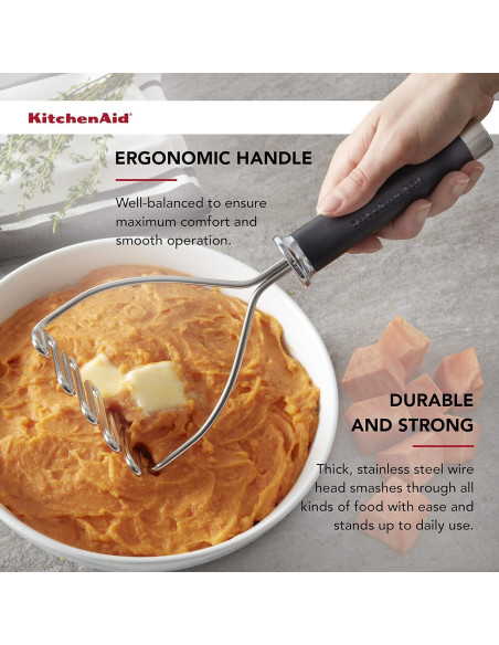 Prensador de Alimentos KitchenAid 26 cm Acero Inoxidable Negro