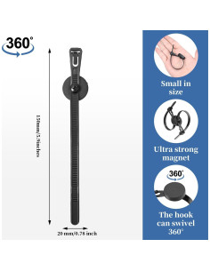 Paquete de 12 Clips Magnéticos para Organizar Cables 2