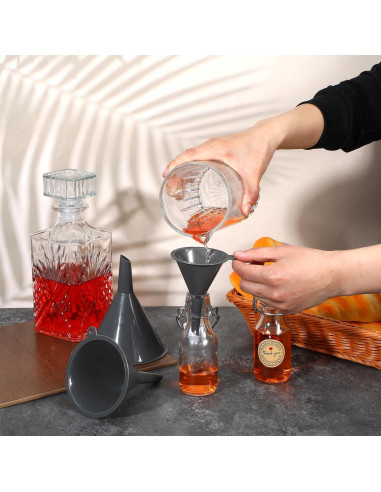 Juego de 3 Embudos de Plástico Wanmu - Grande, Mediano, Pequeño