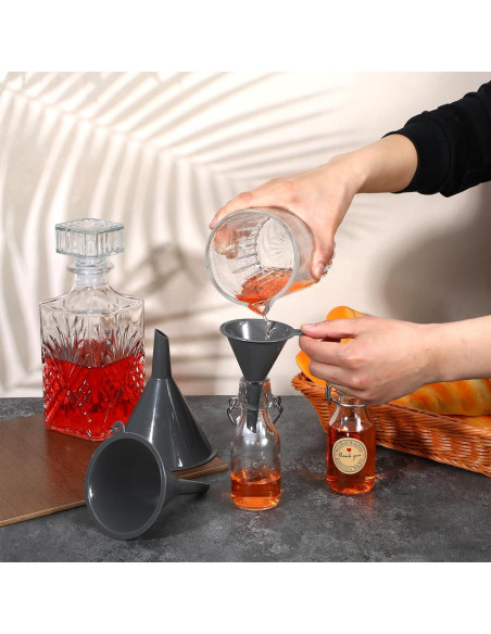 Juego de 3 Embudos de Plástico Wanmu - Grande, Mediano, Pequeño