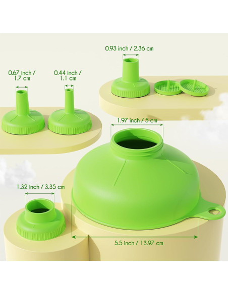 Embudo Versátil Pisol Verde con 5 Picos y 2 Filtros