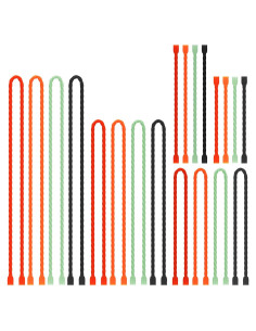 Gesipor 20 Sujetadores de Cable de Silicona Multicolor