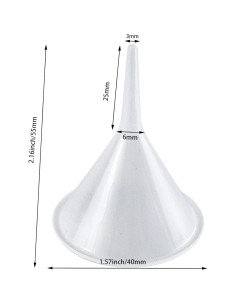Juego de 10 Mini Embudos de Plástico MOYUAN 4 cm 2