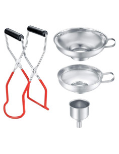 Juego de 3 embudos de acero inoxidable para conservas