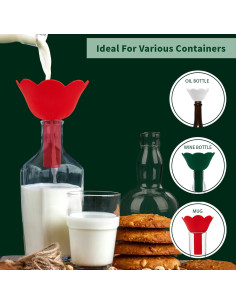 Juego de Embudos de Silicona OTMOTMO - Boca Ancha, Libre BPA 2