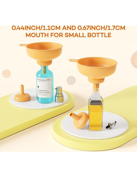 Embudo Versátil Pisol con 5 Picos y 2 Coladores Naranja