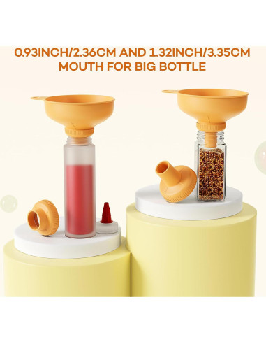 Embudo Versátil Pisol con 5 Picos y 2 Coladores Naranja