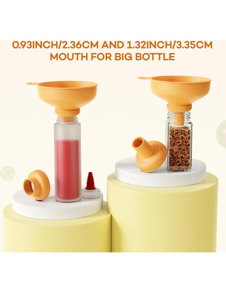 Embudo Versátil Pisol con 5 Picos y 2 Coladores Naranja