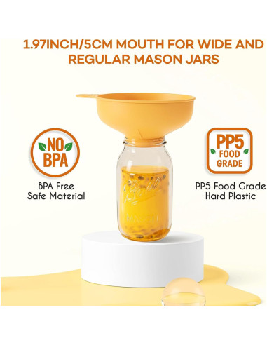 Embudo Versátil Pisol con 5 Picos y 2 Coladores Naranja