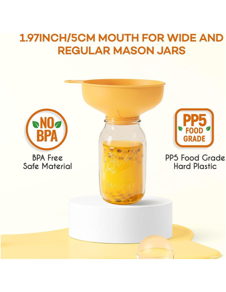 Embudo Versátil Pisol con 5 Picos y 2 Coladores Naranja