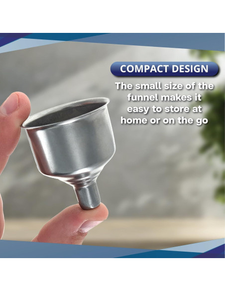 Embudo de Acero Inoxidable SE HQ93 para Frascos 5,08 cm