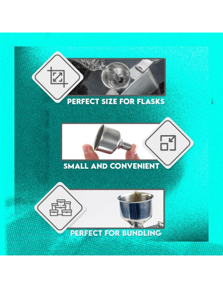 Embudo de Acero Inoxidable SE HQ93 para Frascos 5,08 cm