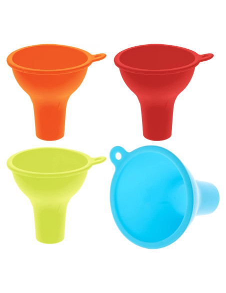 Embudo de Silicona Thinp, 4 Piezas, Boca Ancha, 7 cm