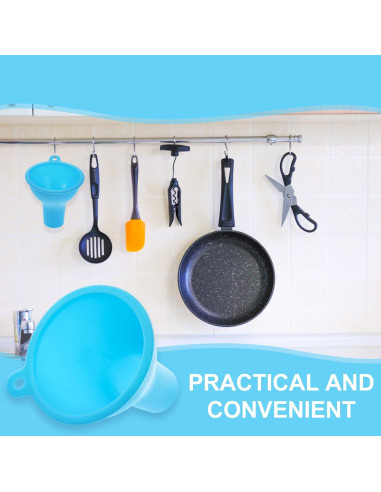 Embudo de Silicona Thinp, 4 Piezas, Boca Ancha, 7 cm