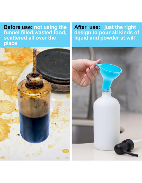 Embudo de Silicona Thinp, 4 Piezas, Boca Ancha, 7 cm