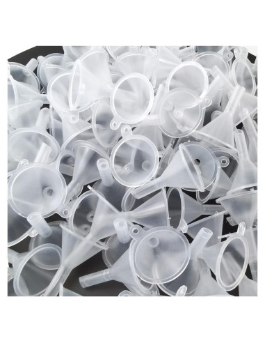 GXXMEI 120 Mini Embudos de Plástico Claro para Líquidos