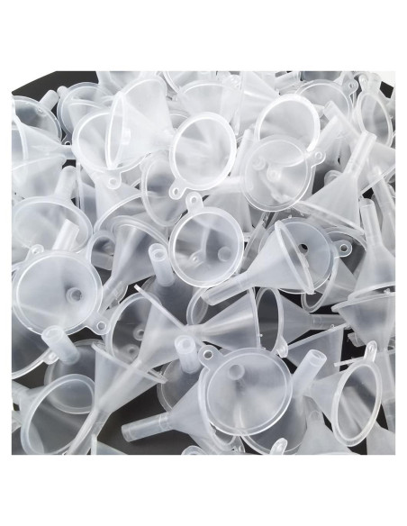 GXXMEI 120 Mini Embudos de Plástico Claro para Líquidos