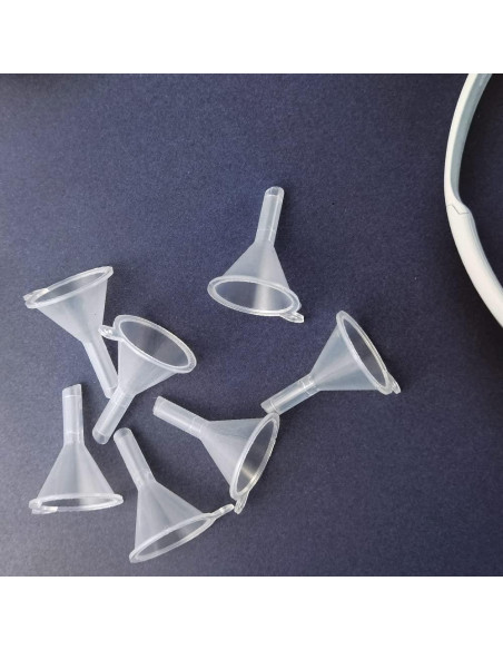 GXXMEI 120 Mini Embudos de Plástico Claro para Líquidos