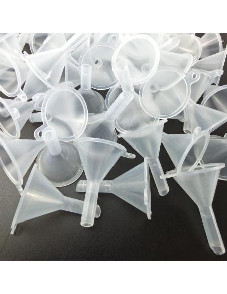 GXXMEI 120 Mini Embudos de Plástico Claro para Líquidos