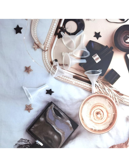 GXXMEI 120 Mini Embudos de Plástico Claro para Líquidos