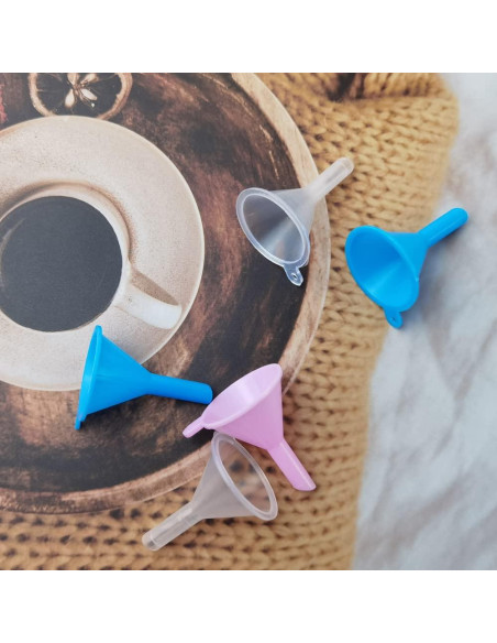 GXXMEI 120 Mini Embudos de Plástico Claro para Líquidos