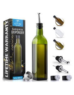 Botella dispensadora de aceite de oliva Zulay 500ml vidrio verde