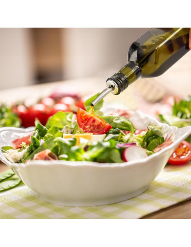 Botella dispensadora de aceite de oliva Zulay 500ml vidrio verde