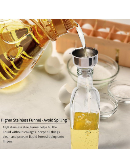 Set 4 Botellas Dispensadoras de Aceite BAKHUK 500ml Vidrio