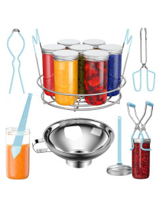 Kit de Conservas Pisol 7 Piezas con Estante Acero Inoxidable