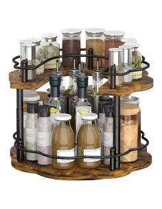 Organizador de especias Yolispa Lazy Susan 2 niveles 20-26 cm