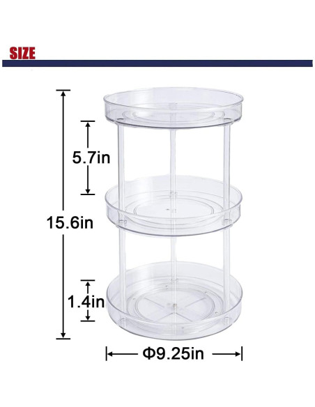 Girotante Lazy Susan 3 Niveles LonlyEagle Antideslizante