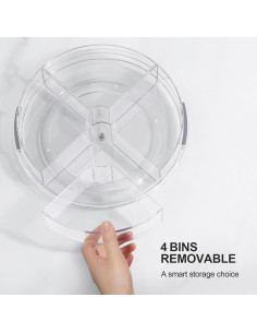 Organizador Giratorio LAMU 26.9 cm con 4 Divisores 2